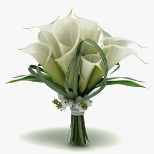 lilies bouquet 3d model turbosquid