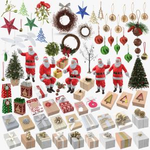 christmas collection 3d model turbosquid