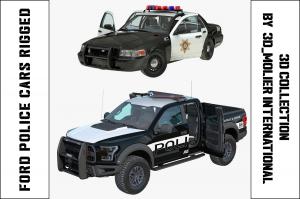 police cars 3d collection turbosquid