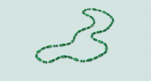 green beads necklace 3d model turbosquid