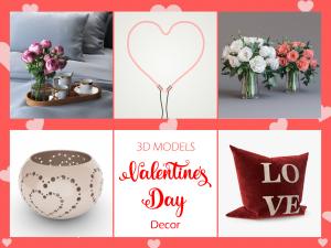 valentines day decor 3d models turbosquid