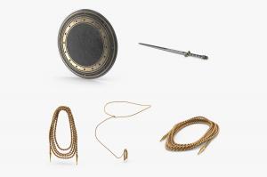 wonder woman weapons and tools collection 3d model turbosquid