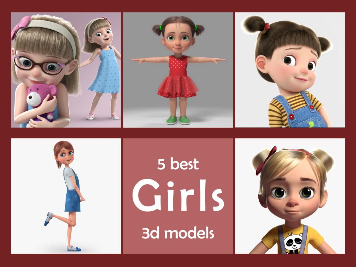 5 best girl 3d models | Best Of 3d Models