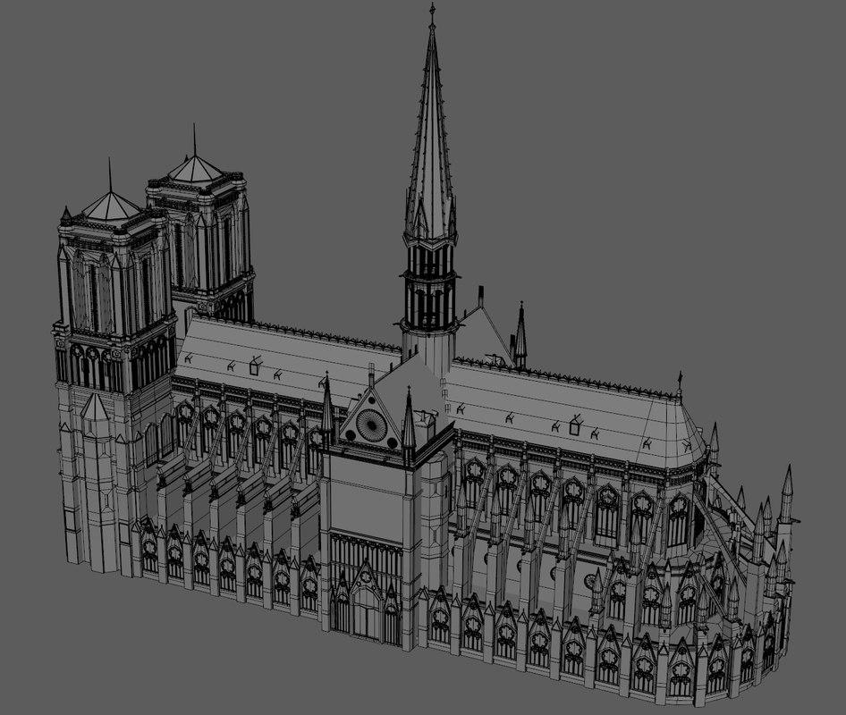 3d Notre Dame Cathedral Paris Best Of 3d Models