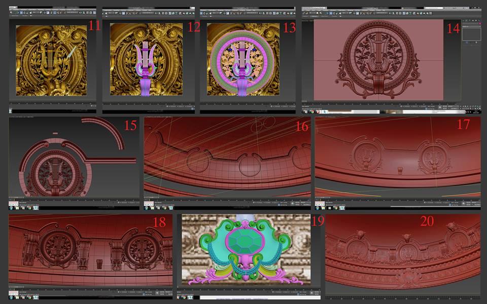 auditorium ceiling opera 3d model turbosquid