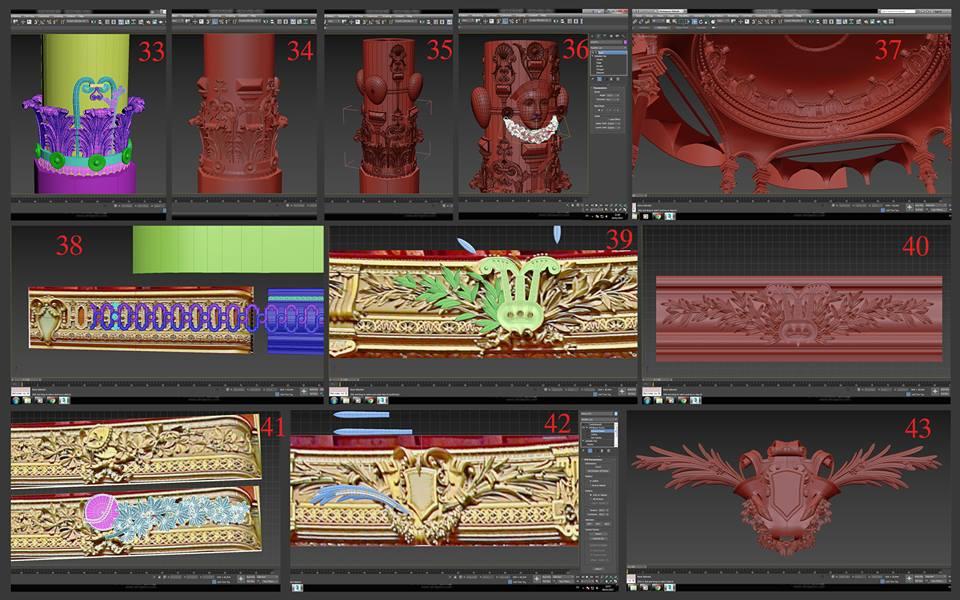 classical carving palais garnier opera 3d model turbosquid