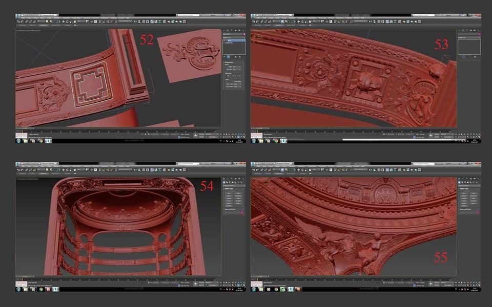 Baroque style decorations opera interior 3d model turbosquid