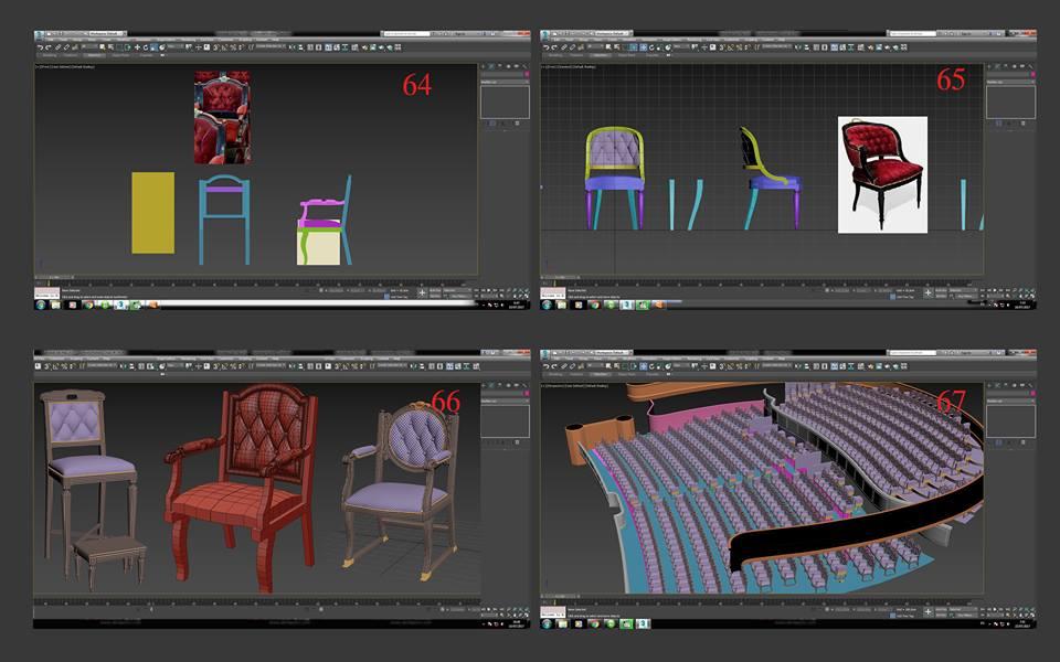 opera house seats 3d model turbosquid