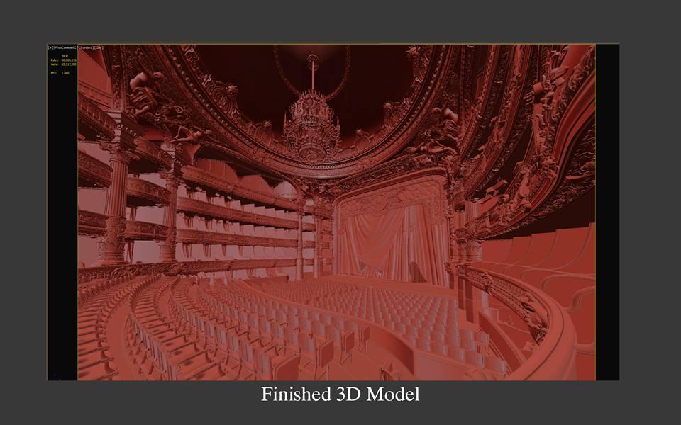 paris opera auditorium finished 3d model turbosquid