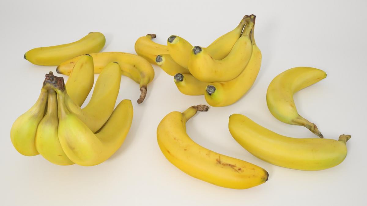 a banana peel 3D Model in Fruit 3DExport