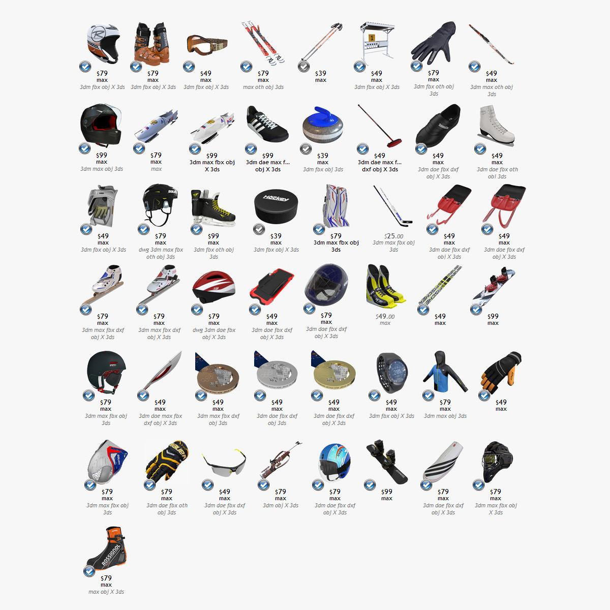 Winter sport equipment on sale