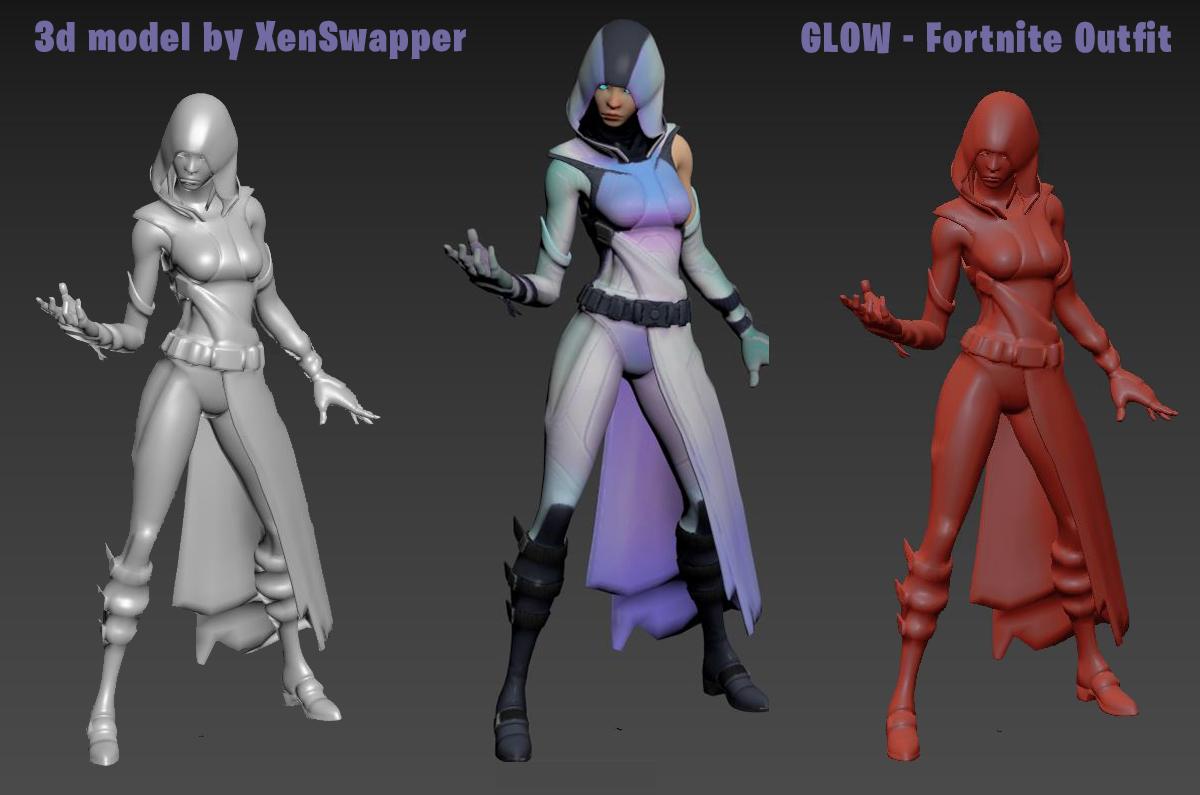 STL file Archetype Fortnite Skin T-Pose RIGGING low-poly 3D print model  🎮・Model to download and 3D print・Cults