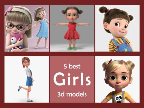 best small girl 3d models rigged 5 best girl 3d models