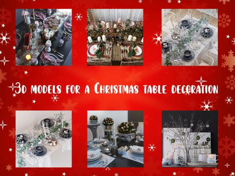 3d models for a christmas dining table decorations