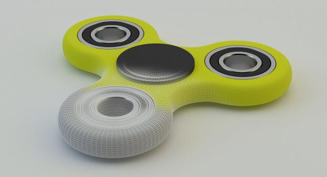 3d model of a fidget hand spinner