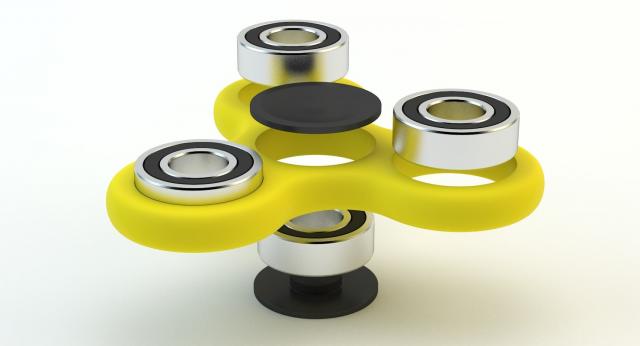 3d model of a fidget hand spinner