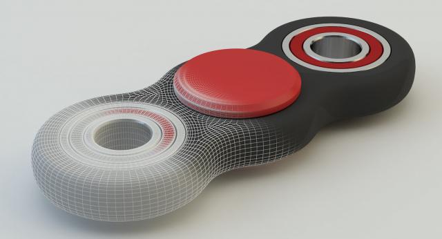 3d model of a fidget hand spinner
