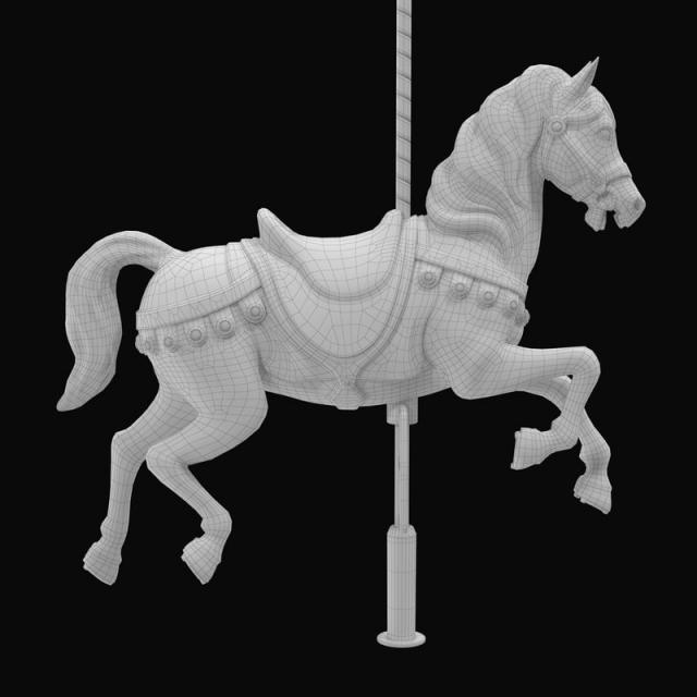 カルーセル3 dモデル horse for carousel 3dsmax vray 3d model turbosquid