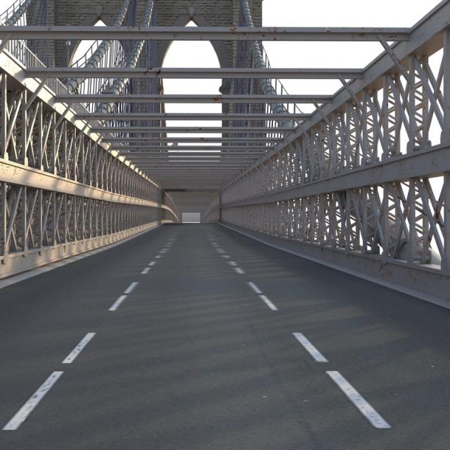 bridge that connects Manhattan and Brooklyn 3d model turbosquid