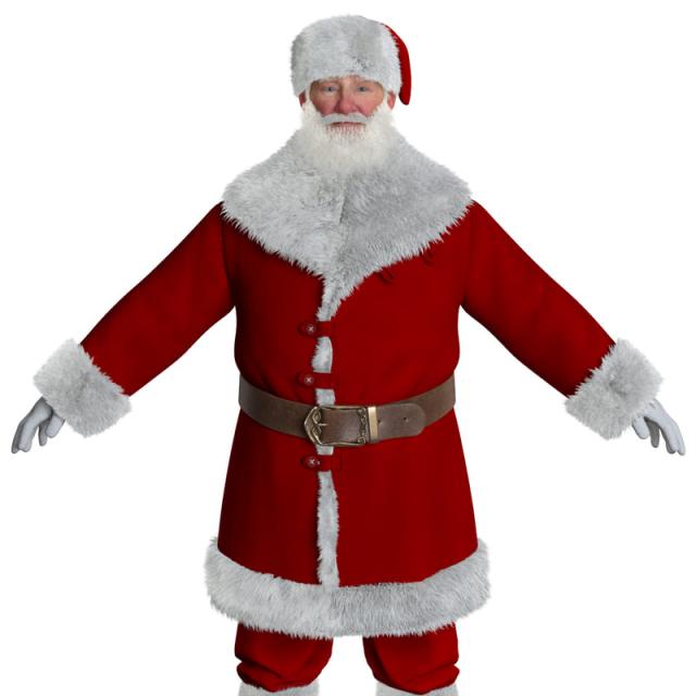 3d asset santa claus 3d model turbosquid