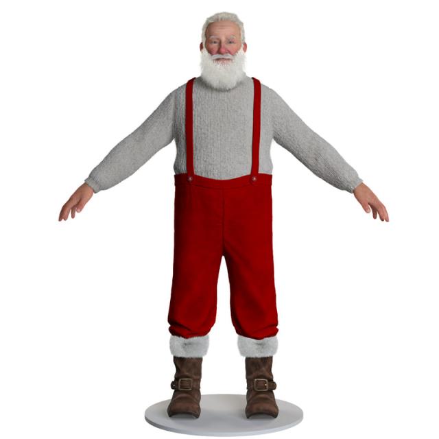 full body santa claus 3d model turbosquid