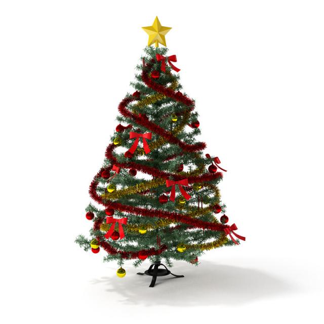 christmas decoration 3d model christmas tree 3d model
