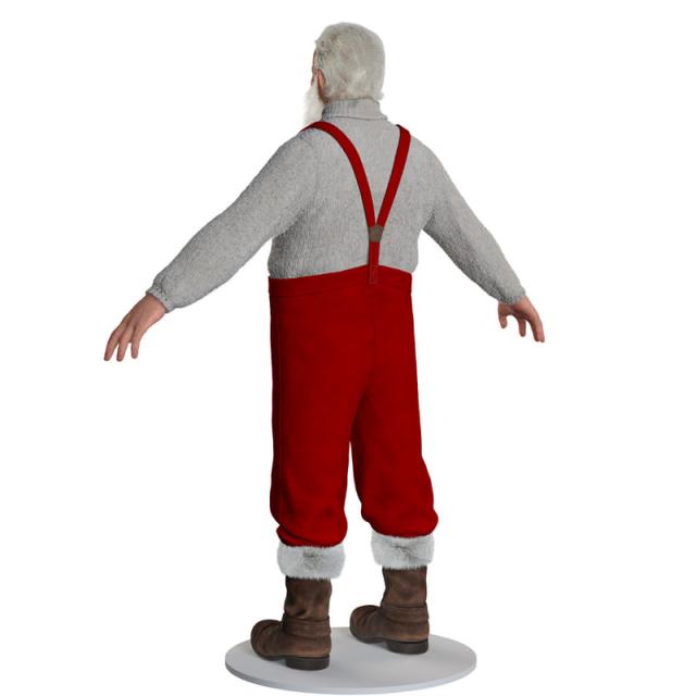 father christmas full body 3d model turbosquid