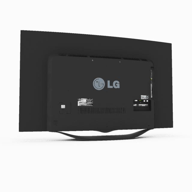 3d model of a curved tv