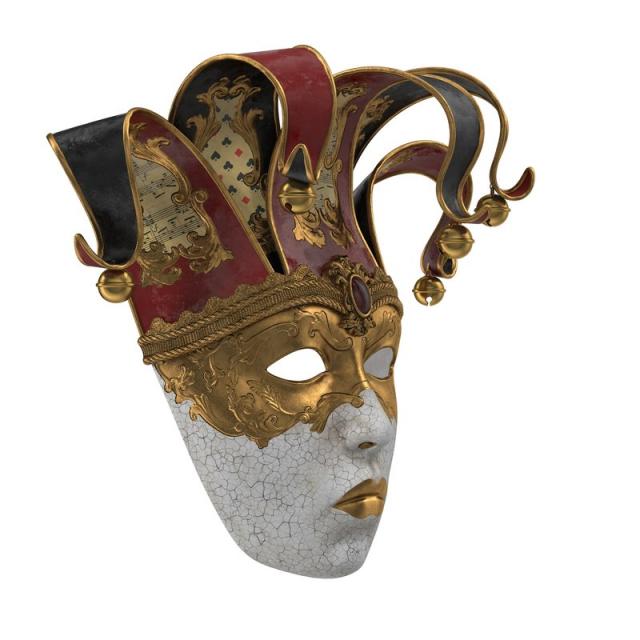 fat tuesday mask 3d model turbosquid