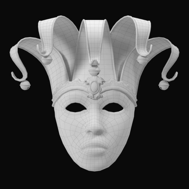 pancake tuesday mask 3d model turbosquid