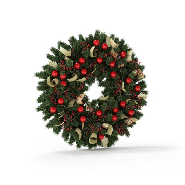 christmas wreath 3d model