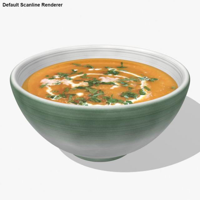carrot soup 3d model turbosquid
