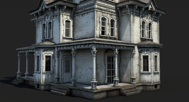 3d model abandoned house