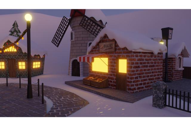 town bakery 3d model turbosquid