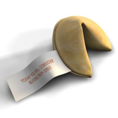 fortune cookie 3d model turbosquid