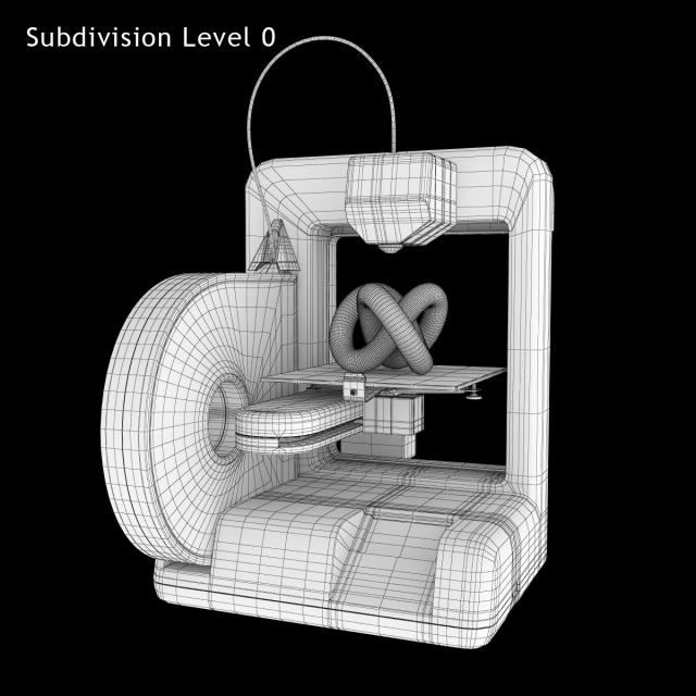 cube 3d printer 3d model
