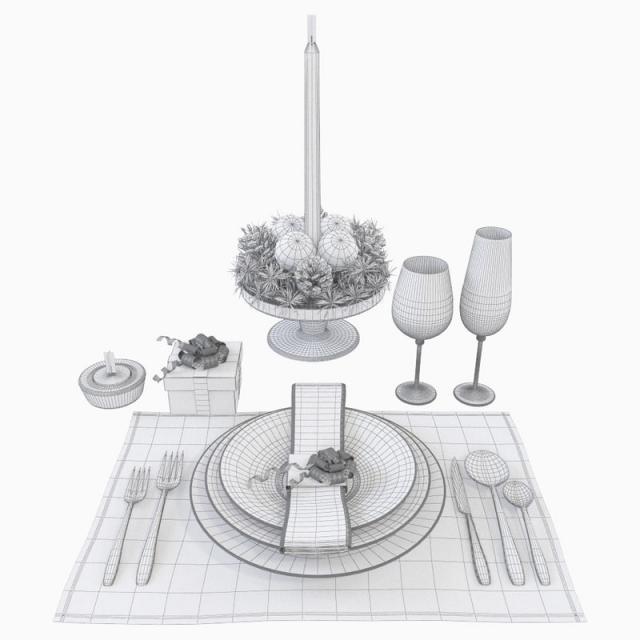 christmas table 3d model turbosquid new year table 3d model turbosquid