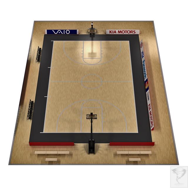 indoor basketball court 3d model turbosquid