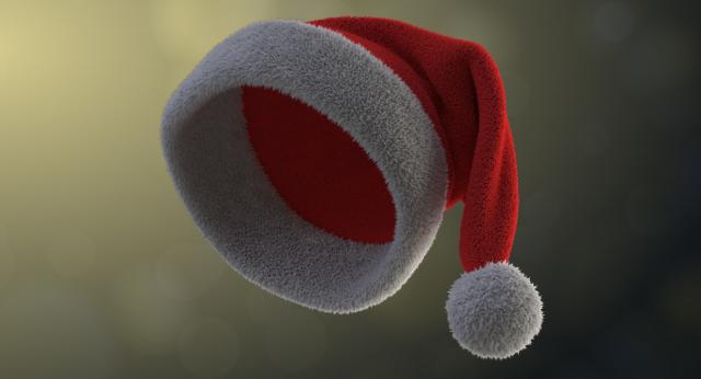 winter holiday hat 3d model turbosquid