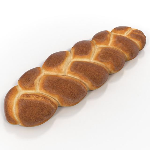 challah bread 3d model turbosquid