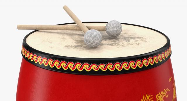 traditional Chinese impact mallets 3d model turbosquid