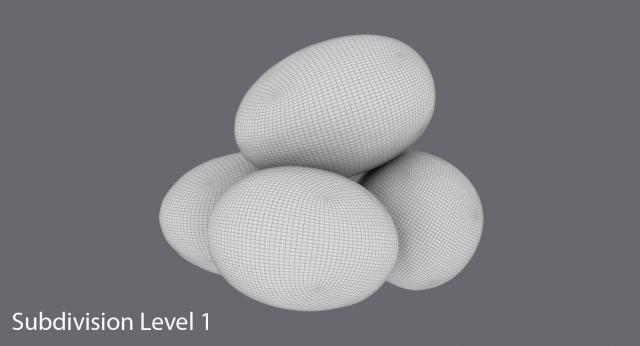 coloured tin foil Easter eggs 3d model turbosquid