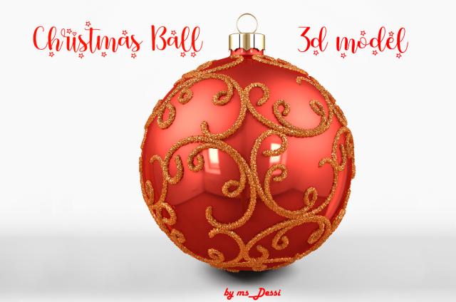 christmas ball 3d model turbosquid
