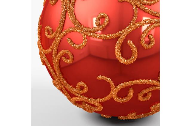 red xmas ball 3d model turbosquid