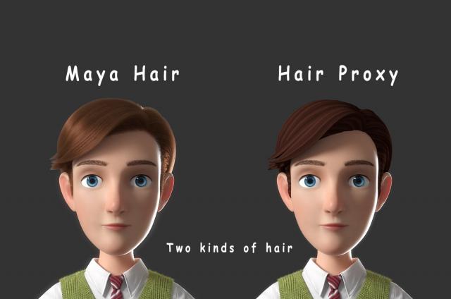 cartoon male hair 3d model maya turbosquid