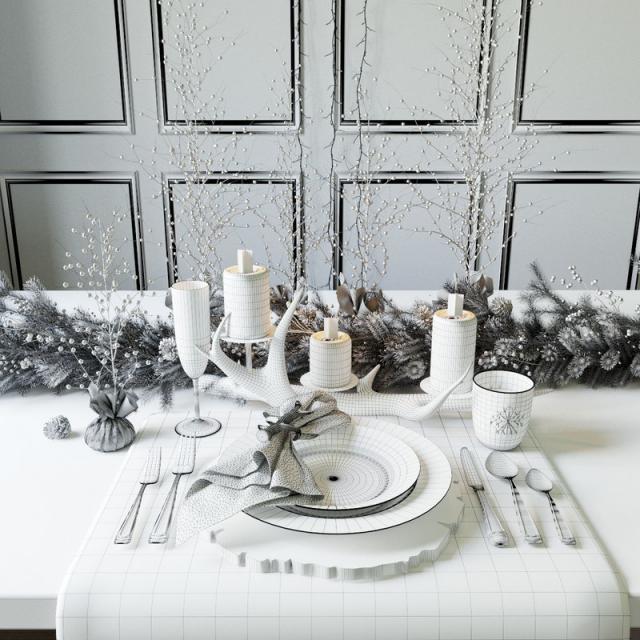 christmas tableware pottery barn 3d model turbosquid christmas decoration 3d model turbosquid