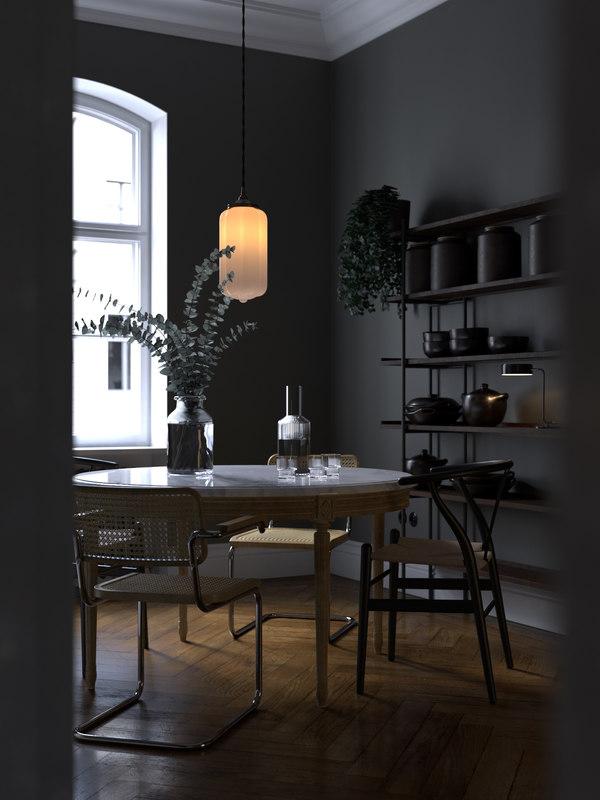 dining room 3d model turbosquid