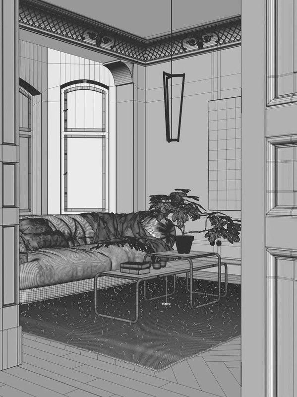 classic apartment 3d model turbosquid