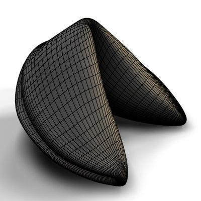 message in a cookie 3d model turbosquid
