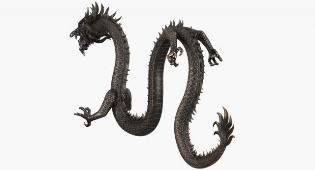 chinese dragon sculpture 3d model turbosquid